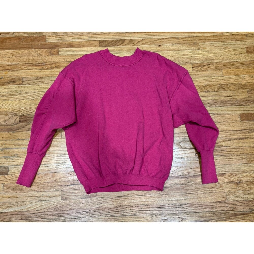 COPY - Free People Sweater Size XS Found My Friend Textured Pullover Hot Pink